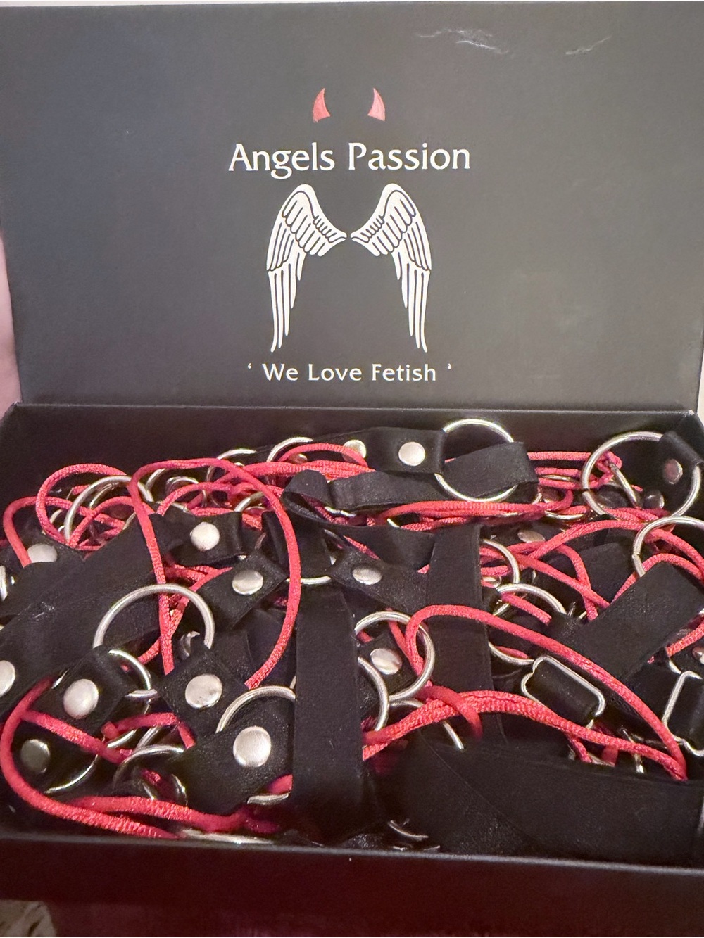 Angels Passion Red & Black Fetish Restraint Set